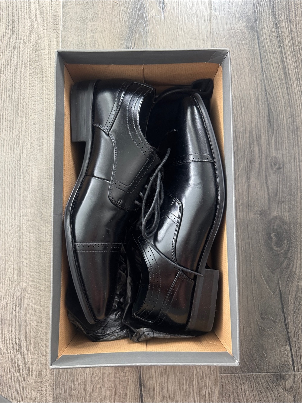 Stacy Adams Men’s Black Leather Cap Toe Oxford Dress Shoes 10 – Worn Once